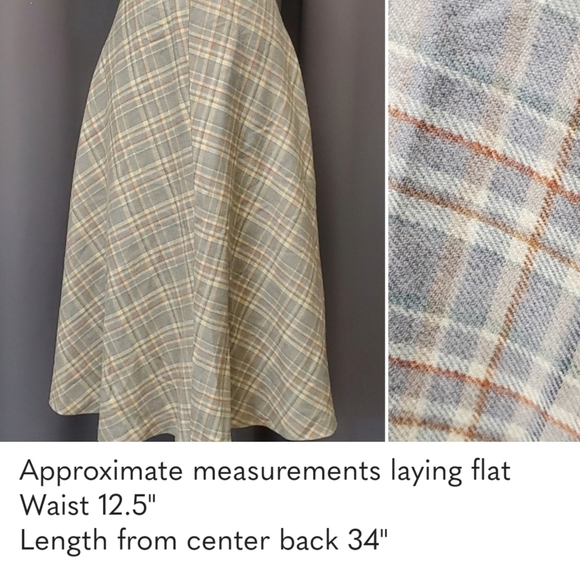 Vintage 90s Japanese School Girl Windowpane Plaid Skirt XS - Picture 7 of 7